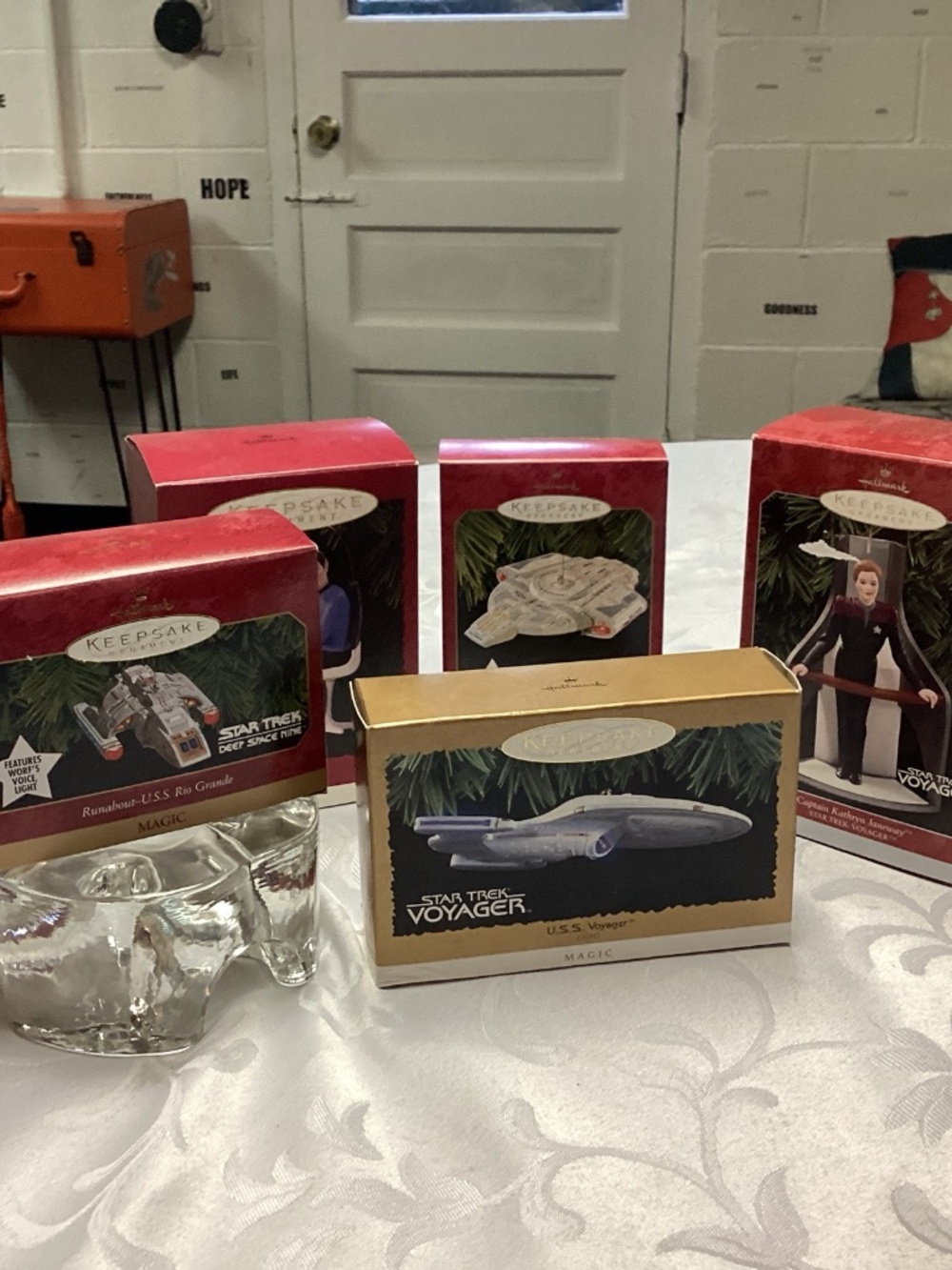 5 Star Trek collectibles. As shown boxed